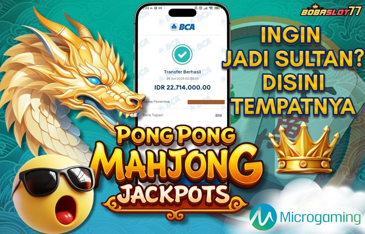 Selamat kepada user id : mu****2 Wede Rp 22.714.000 di Game PONG PONG MAHJONG MICROGAMING Cair Gk Sampe 1 Menit! Menang Mudah di Bobaslot77